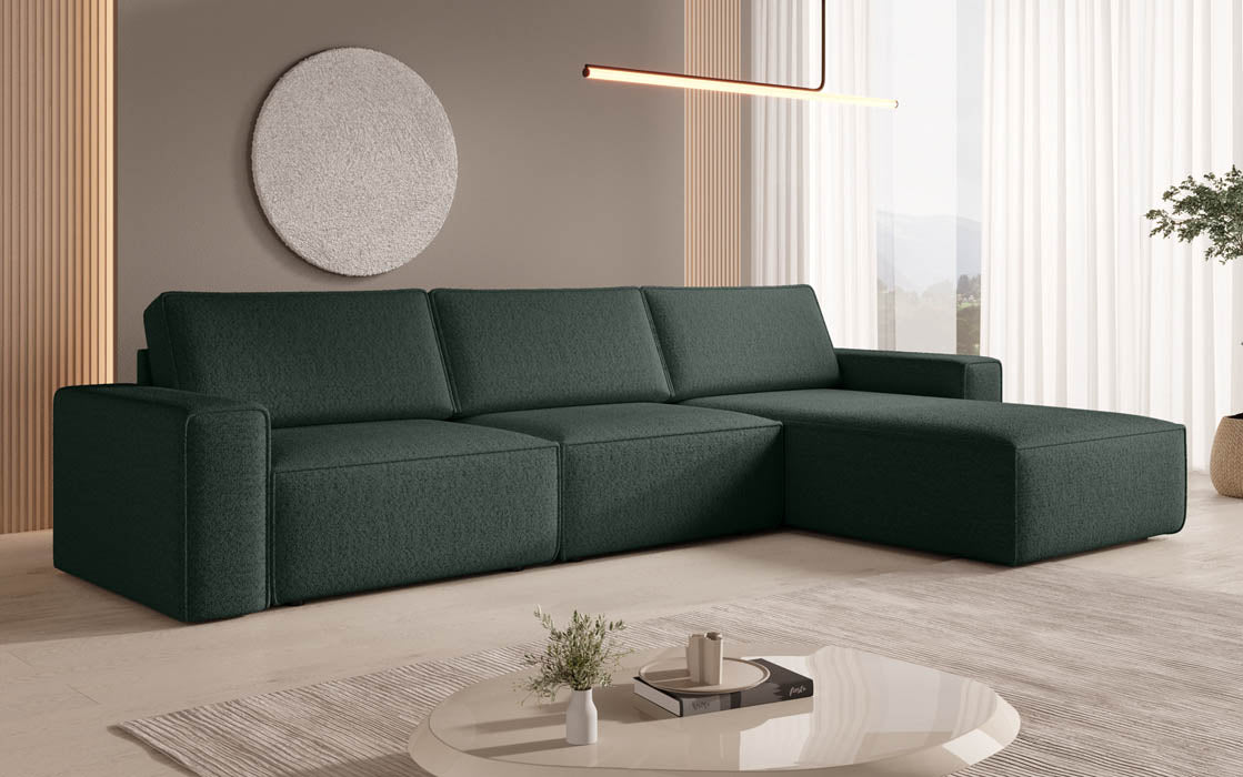 Modulares Ecksofa Yuma L aus Bouclé