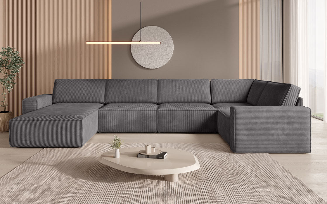 Modulare Sofalandschaft U Yuma aus Cord