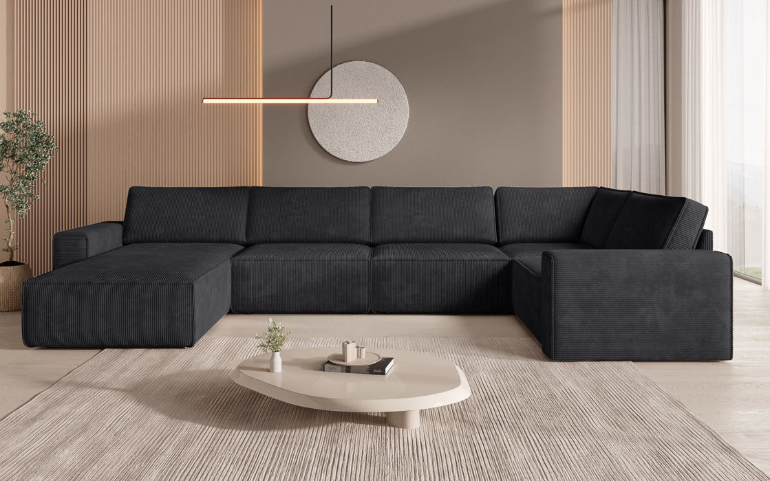 Modulare Sofalandschaft U Yuma aus Cord