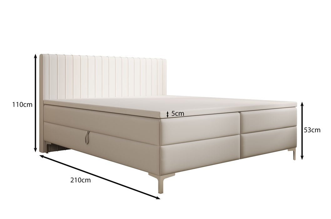 Boxspringbett Leona Samt mit Stauraum