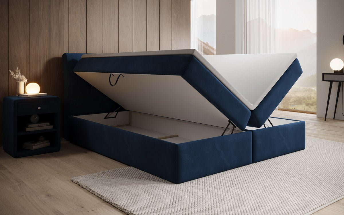 Boxspringbett Amalia Samt mit Stauraum
