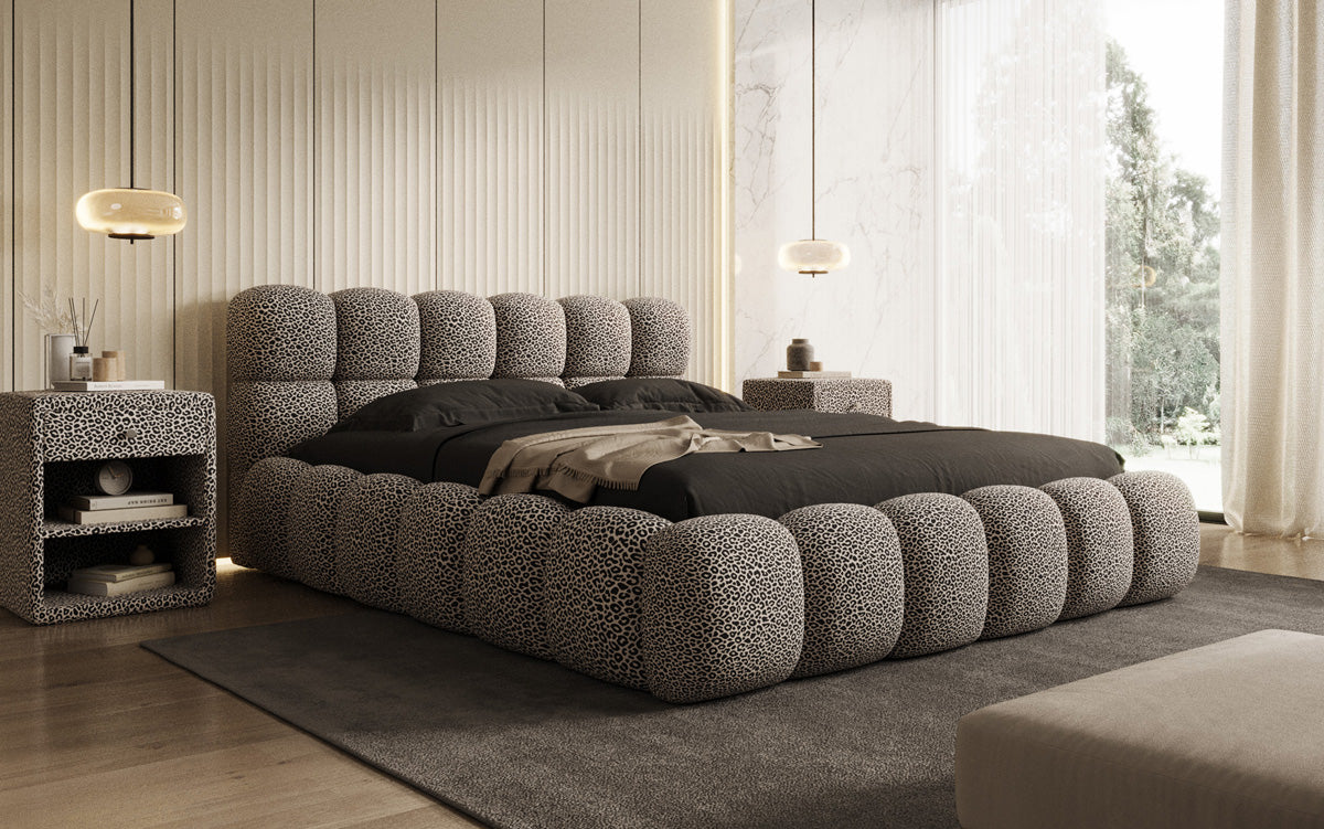 Designer Polsterbett Boston Wild Edition mit Stauraum