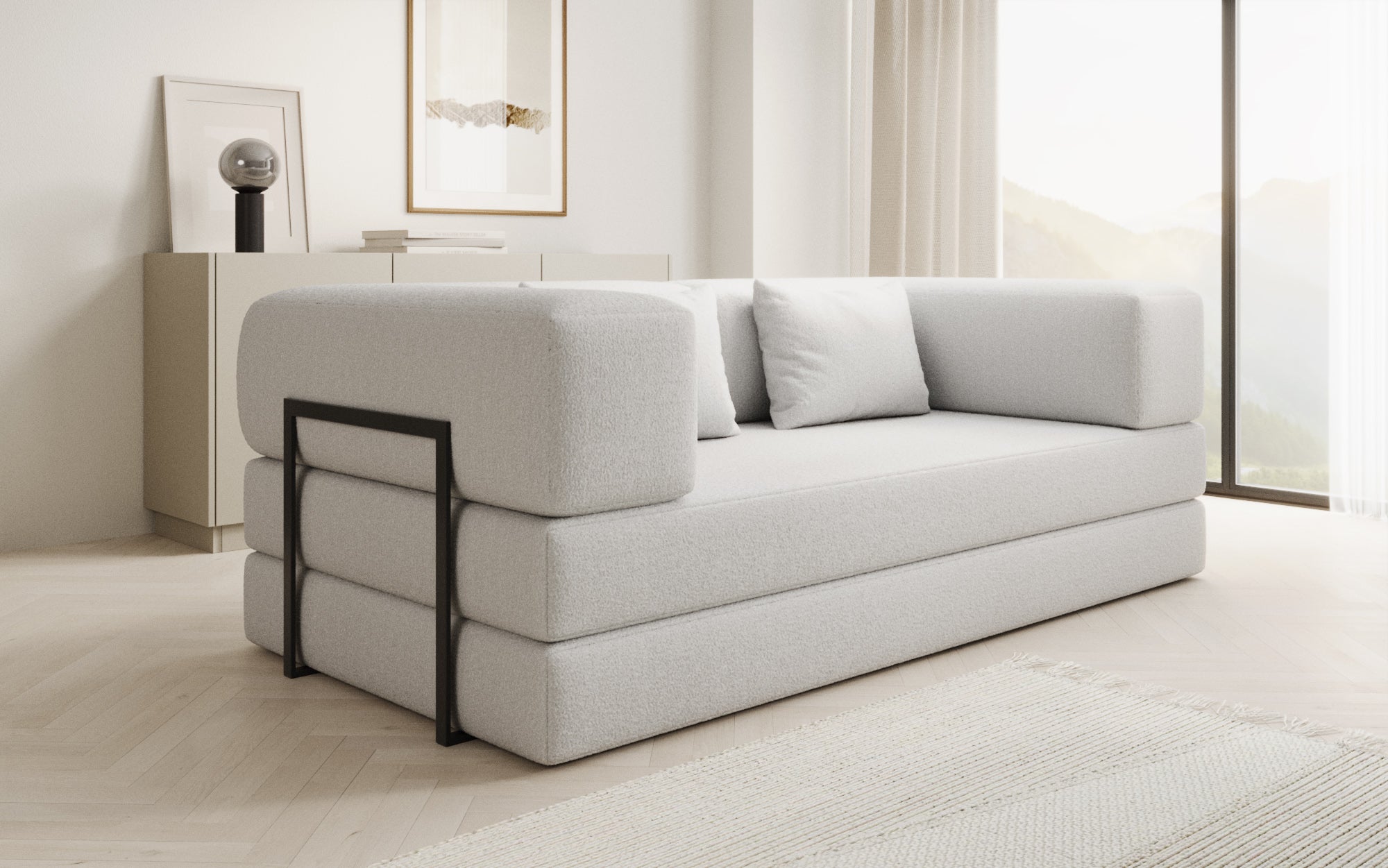 Extra hoes voor Sofa Lazy in Bouclé