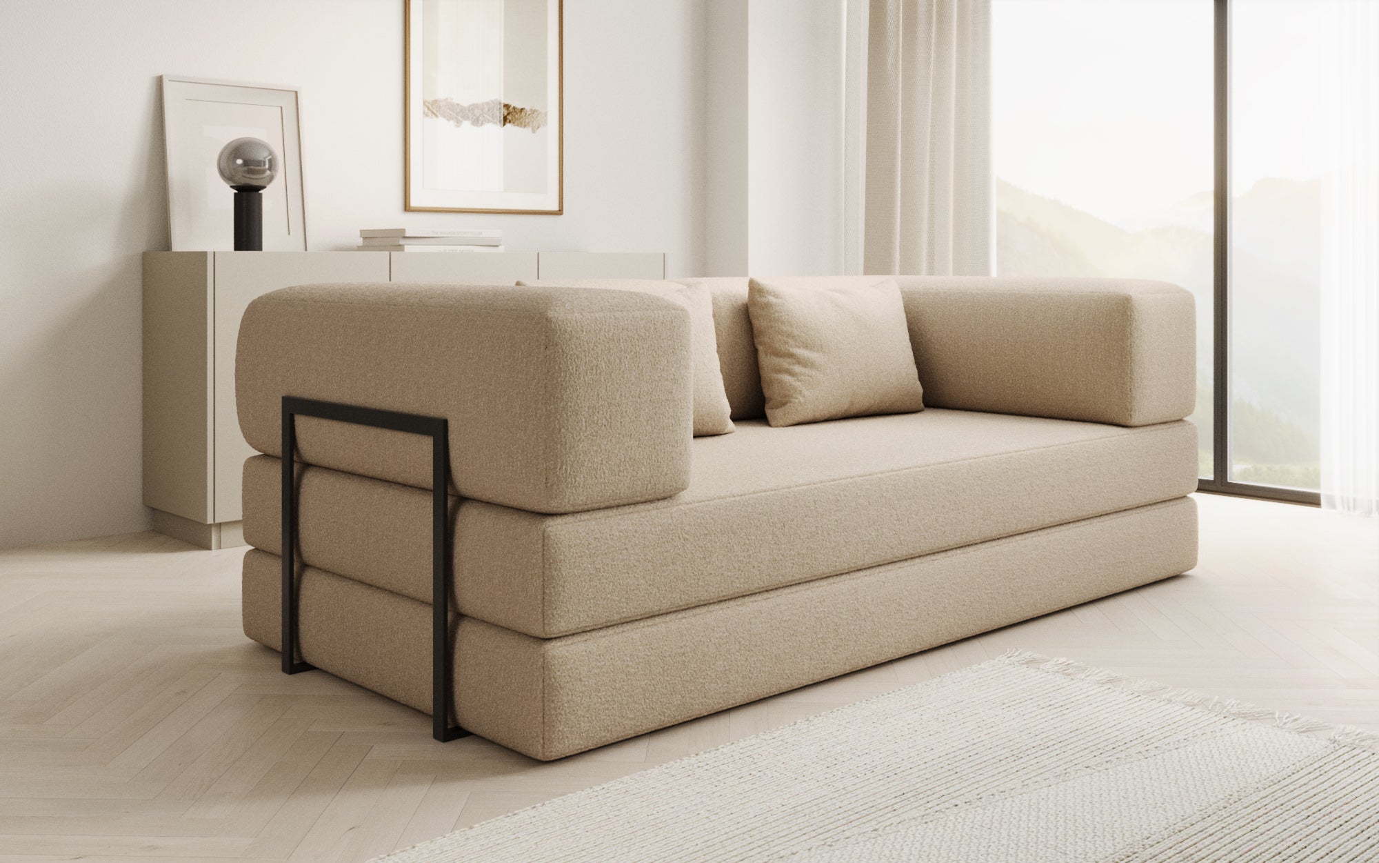 Extra hoes voor Sofa Lazy in Bouclé