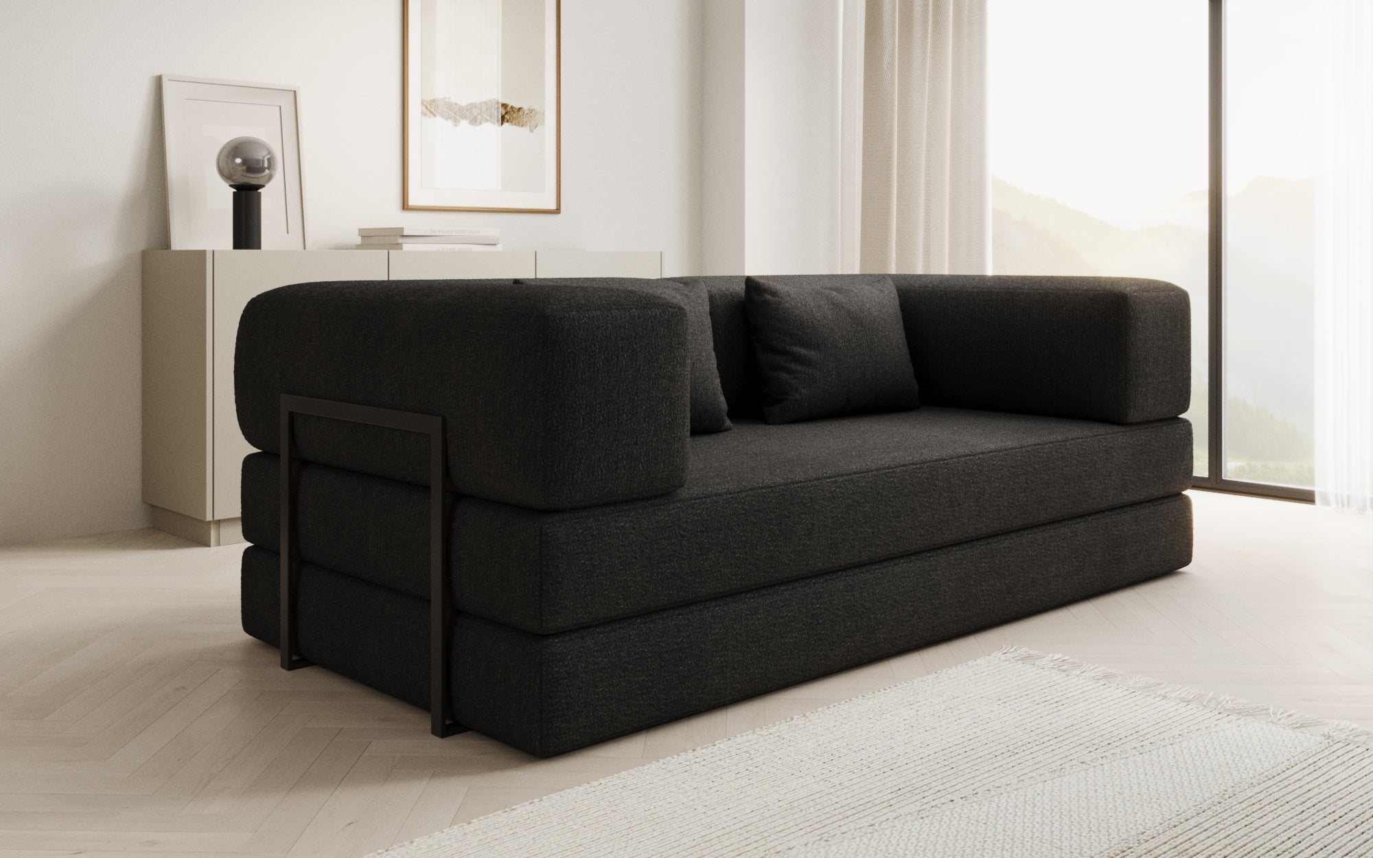 Extra hoes voor Sofa Lazy in Bouclé