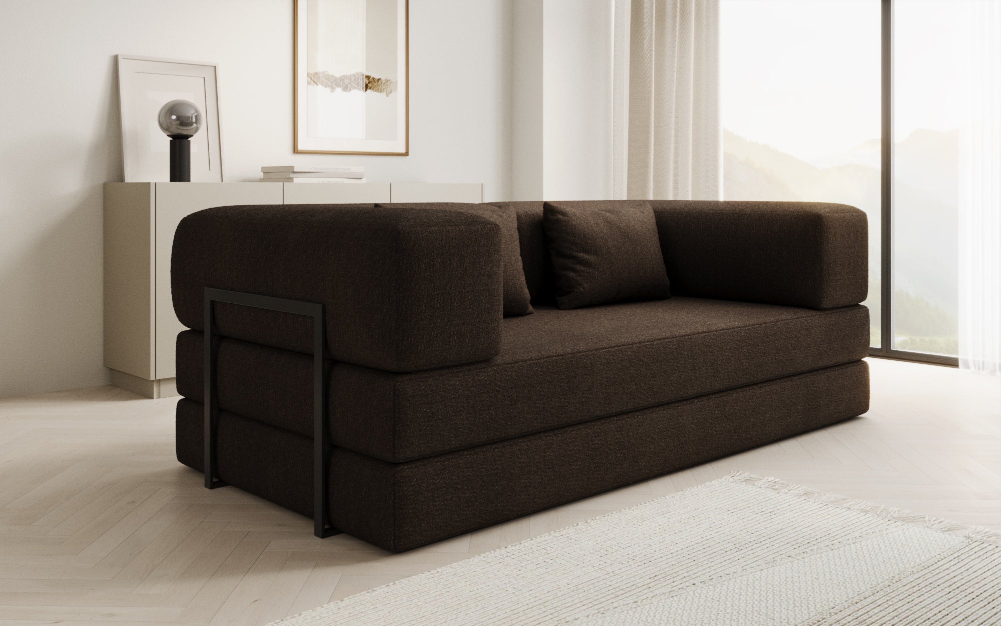Extra hoes voor Sofa Lazy in Bouclé