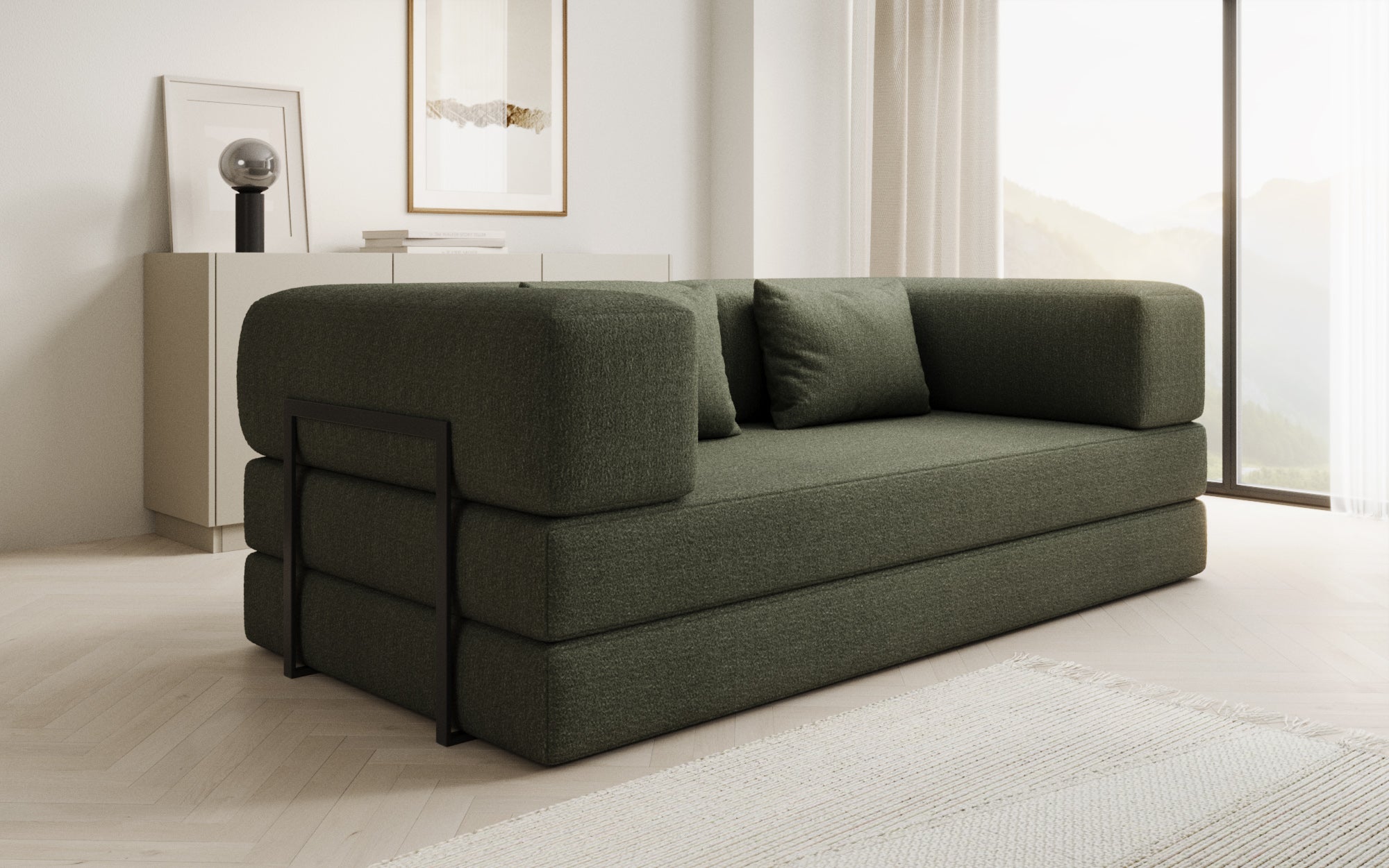 Extra hoes voor Sofa Lazy in Bouclé