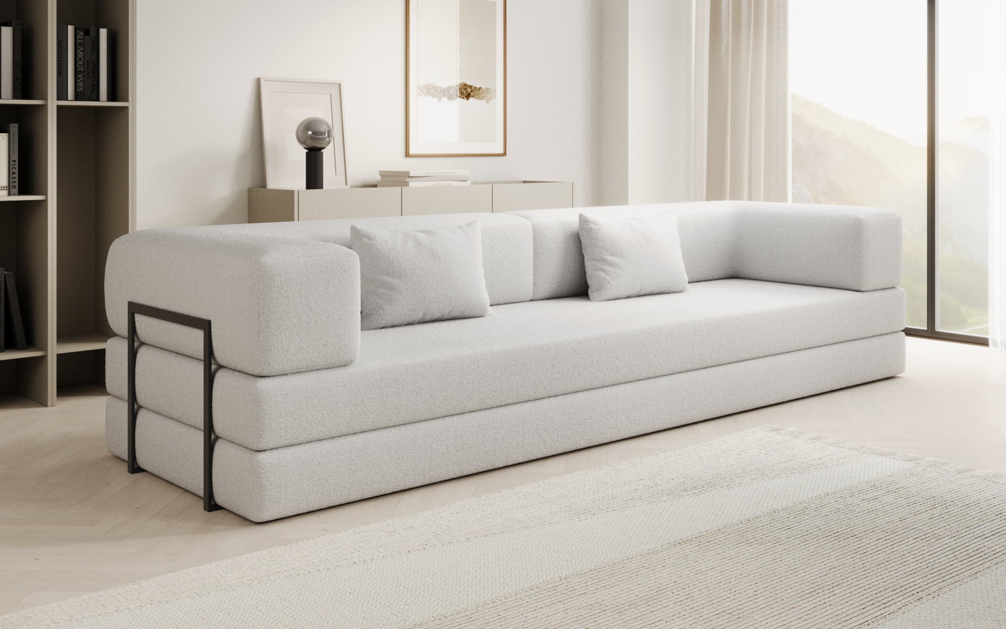 Extra hoes voor Sofa Lazy in Bouclé