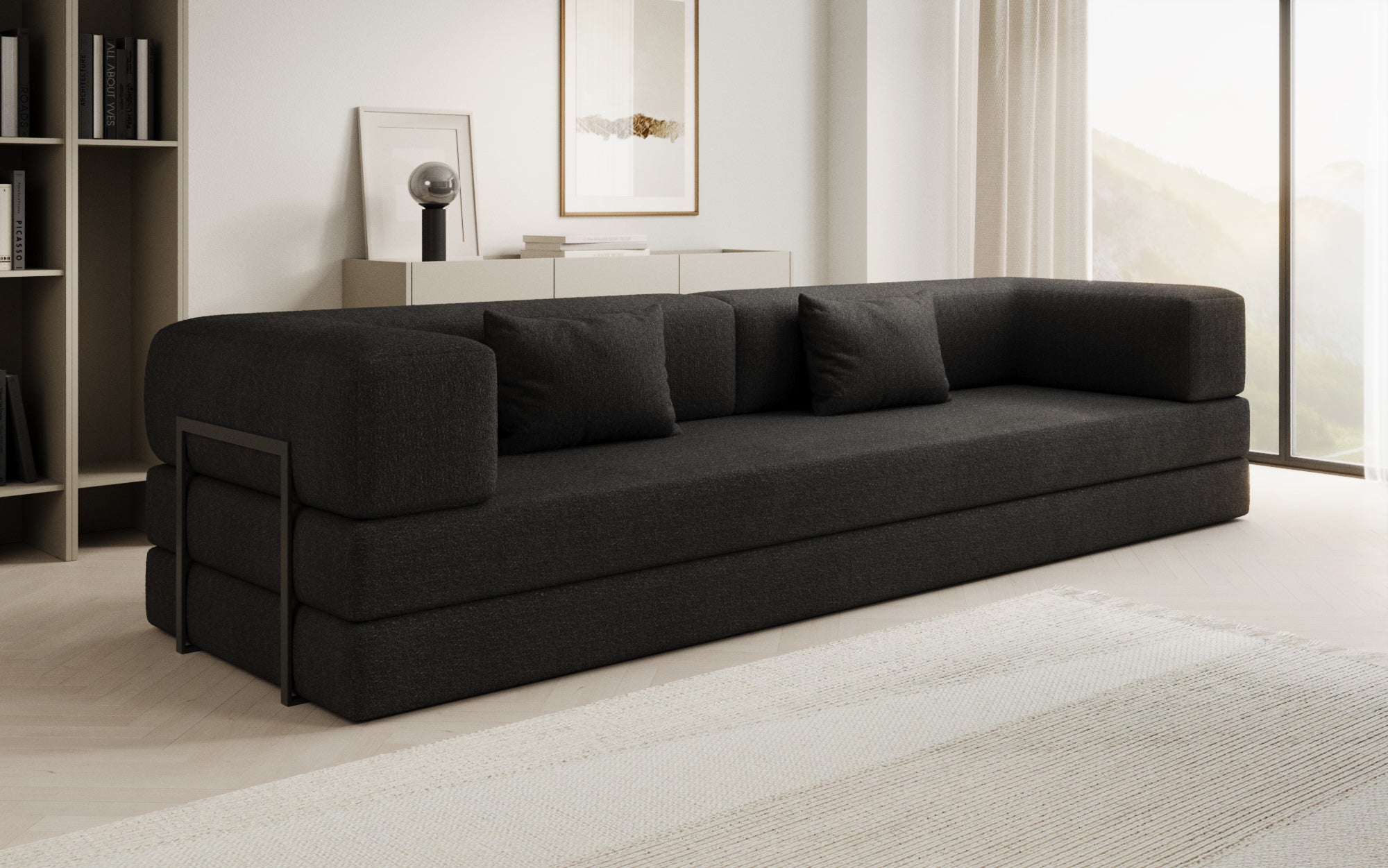 Extra hoes voor Sofa Lazy in Bouclé