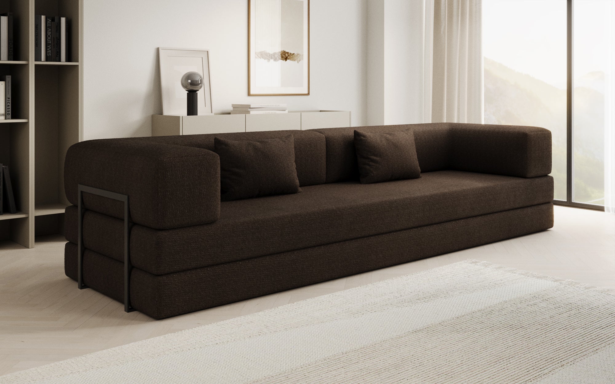 Extra hoes voor Sofa Lazy in Bouclé