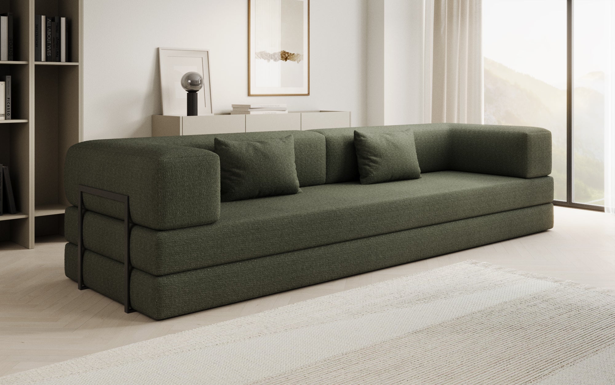 Extra hoes voor Sofa Lazy in Bouclé