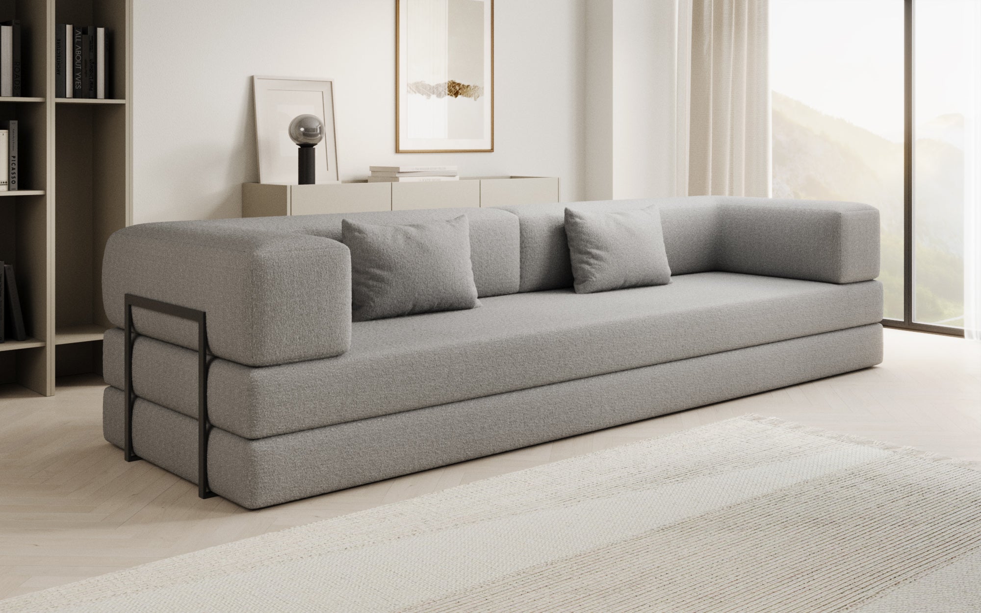 Extra hoes voor Sofa Lazy in Bouclé