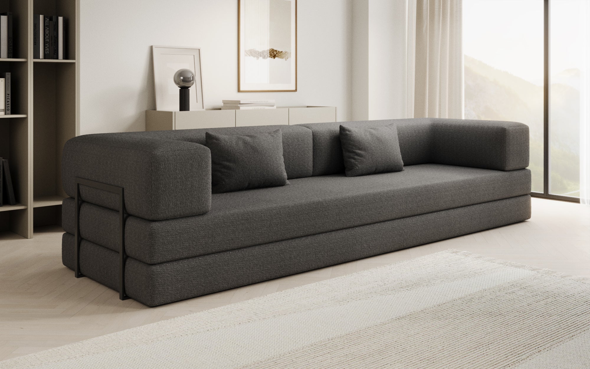 Extra hoes voor Sofa Lazy in Bouclé
