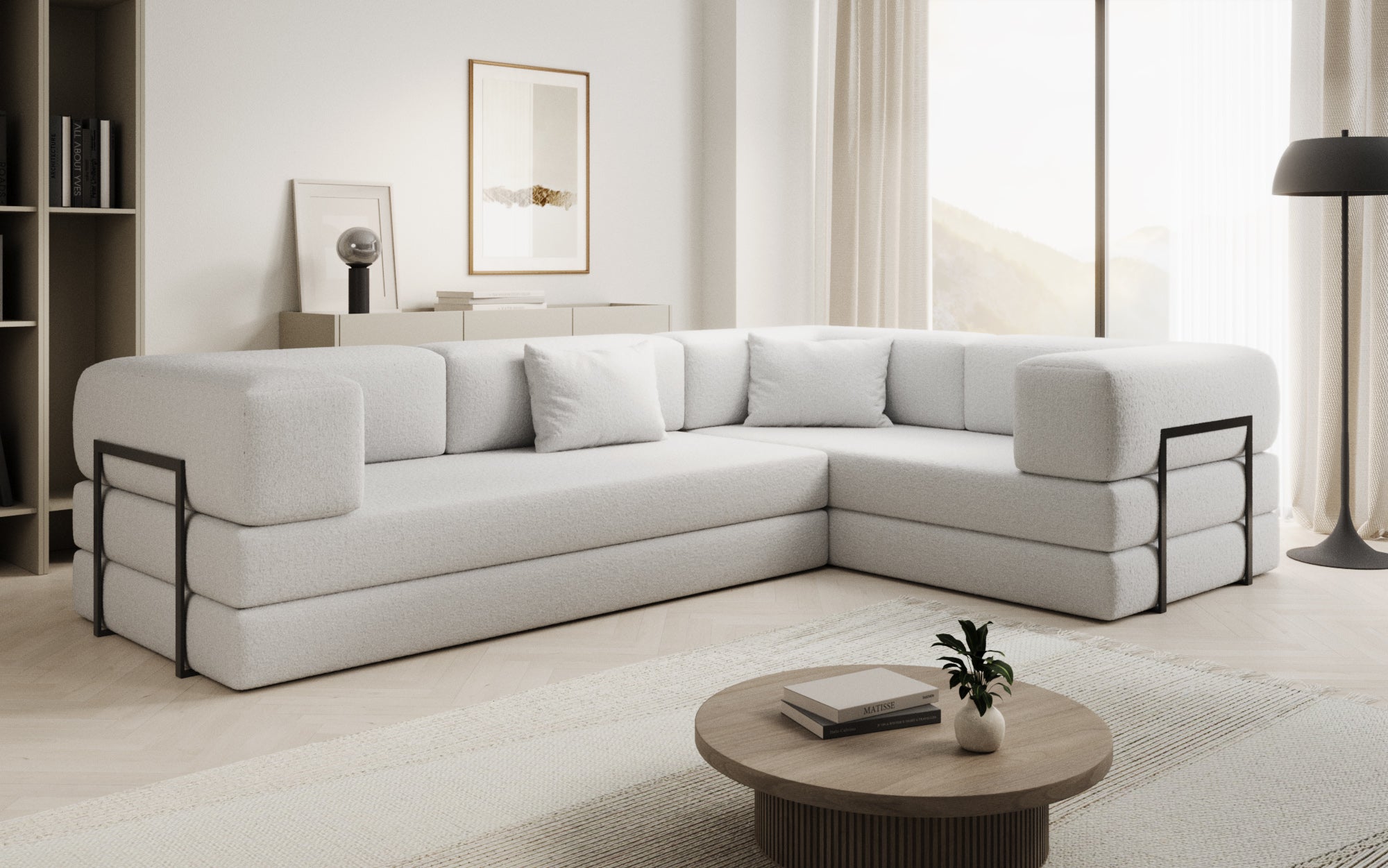 Extra hoes voor Sofa Lazy in Bouclé