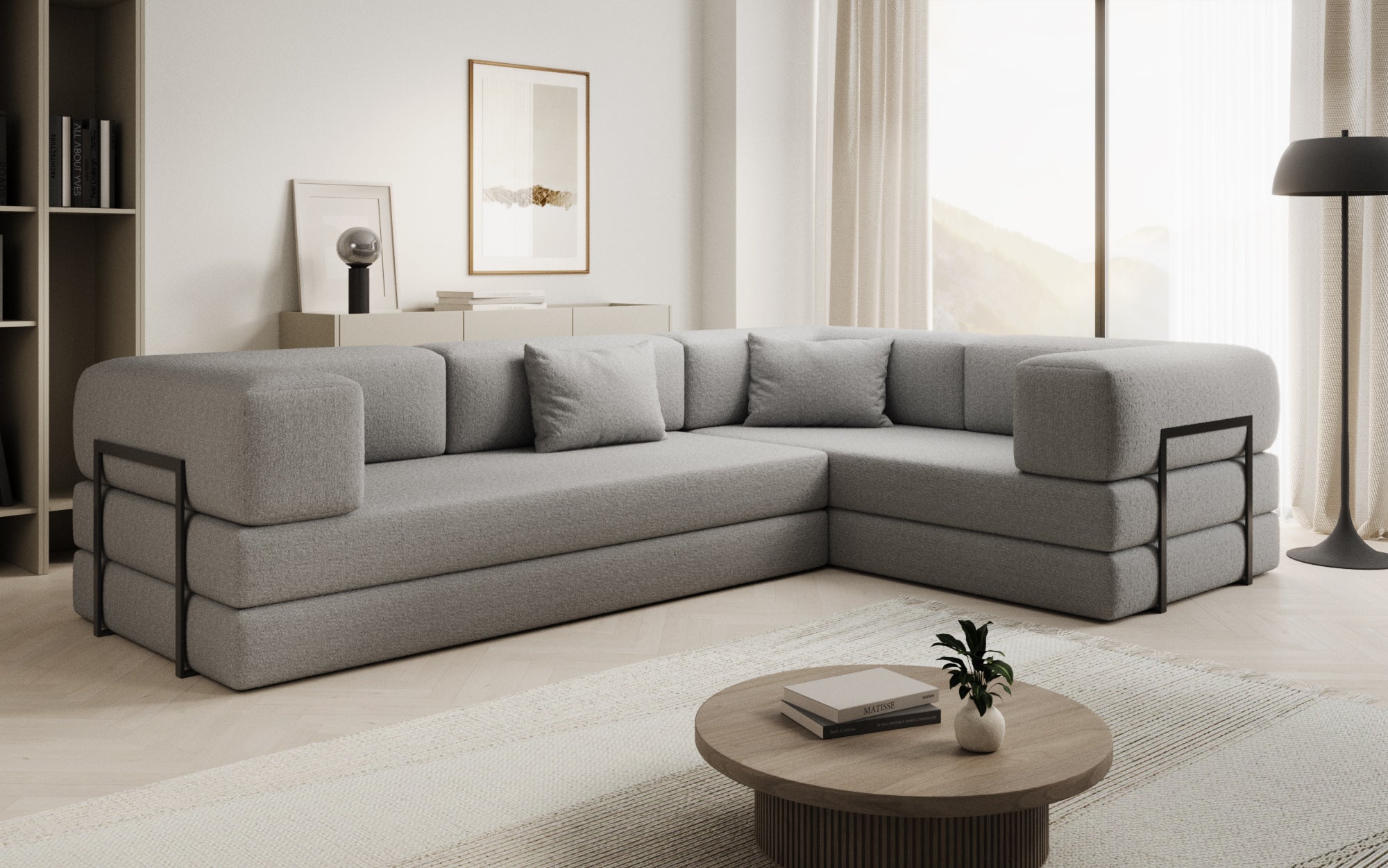 Extra hoes voor Sofa Lazy in Bouclé