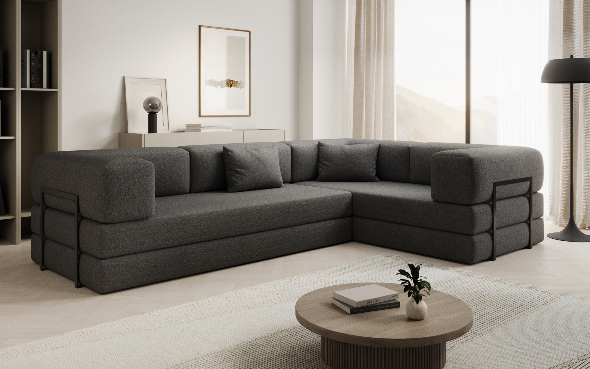 Extra hoes voor Sofa Lazy in Bouclé