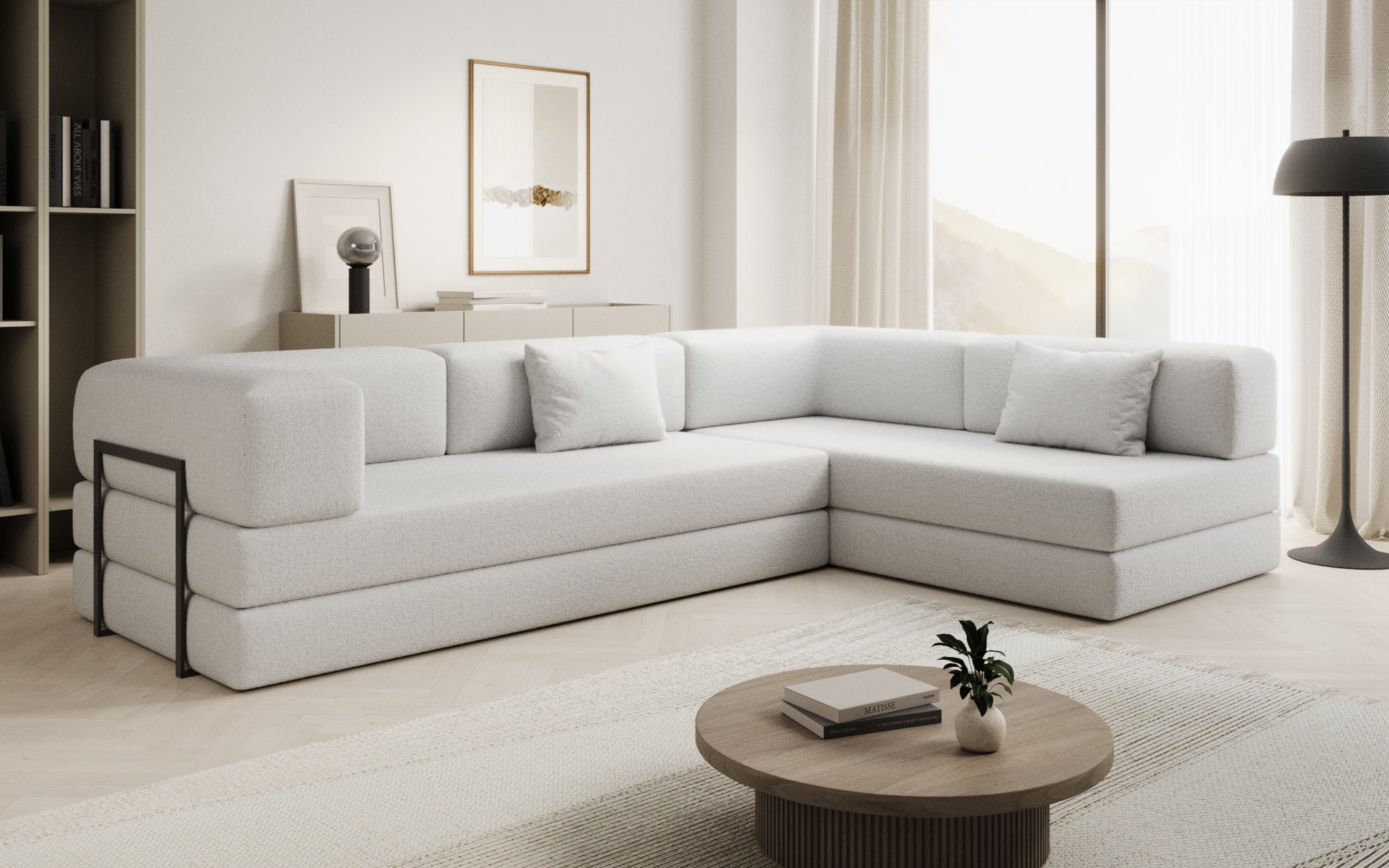 Extra hoes voor Sofa Lazy in Bouclé