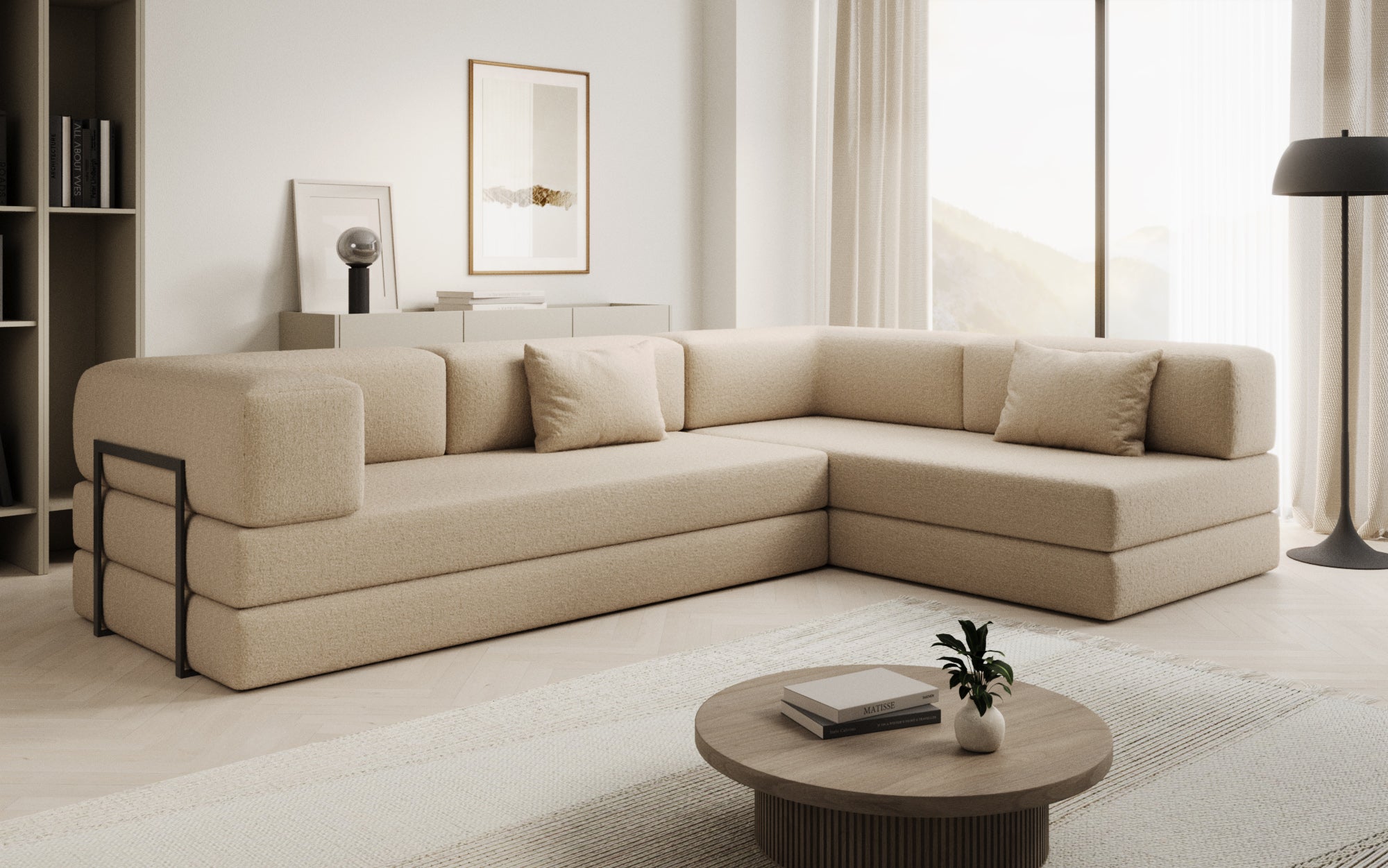 Extra hoes voor Sofa Lazy in Bouclé