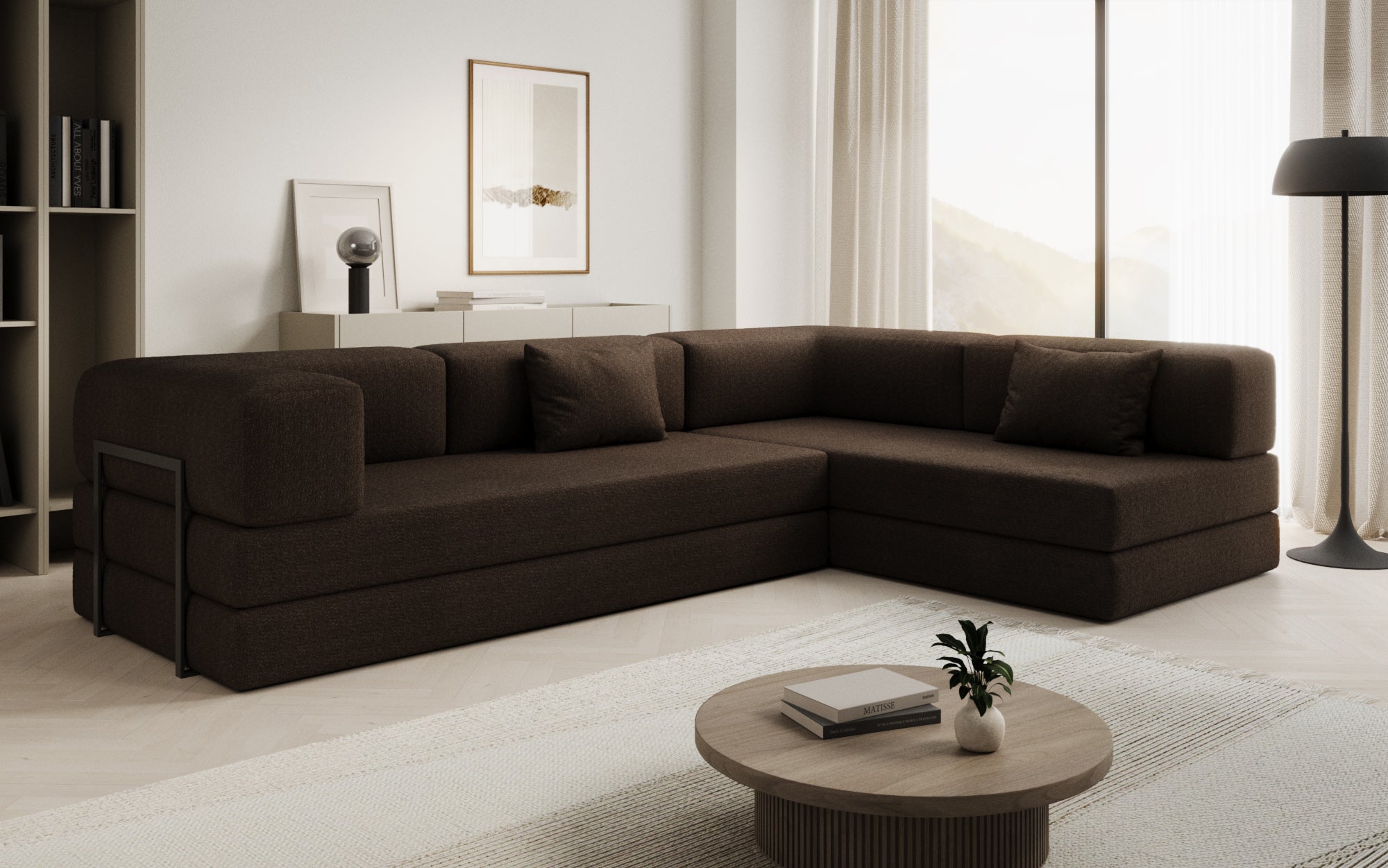 Extra hoes voor Sofa Lazy in Bouclé