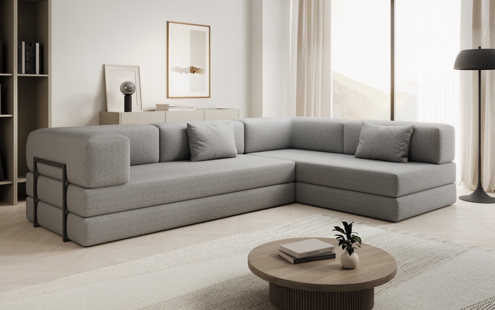 Extra hoes voor Sofa Lazy in Bouclé
