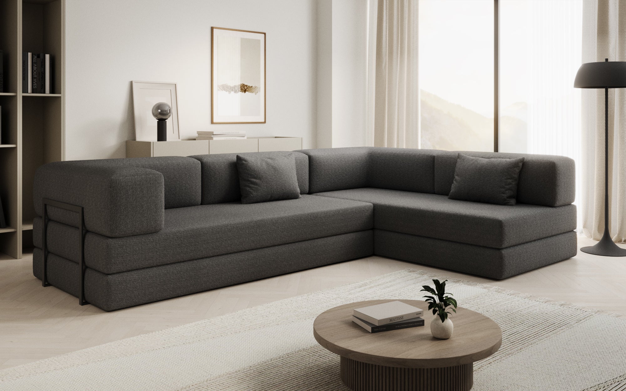 Extra hoes voor Sofa Lazy in Bouclé