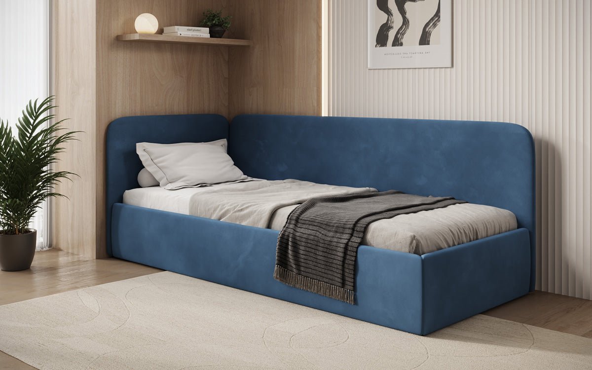 Designer Polsterbett/Gästebett/Sofa Cleo mit Stauraum
