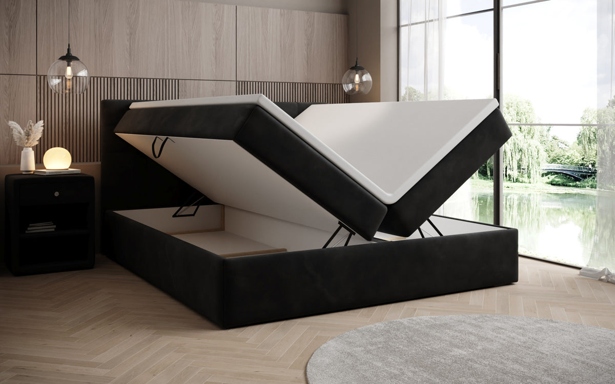 Boxspringbett Lux Samt mit Stauraum
