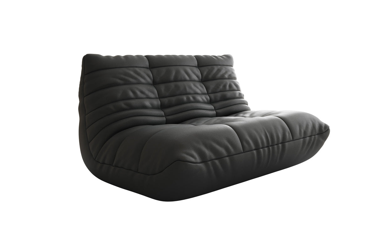 Designer 2 Sitzer Sofa Calmo in Echtleder