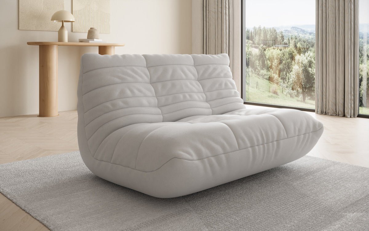 Designer 2 Sitzer Sofa Calmo in Echtleder