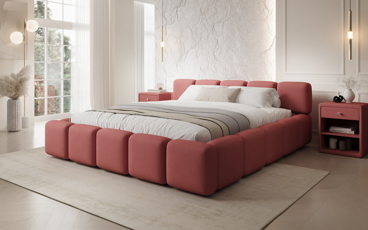 Designer Polsterbett Giulia Stoff mit Stauraum