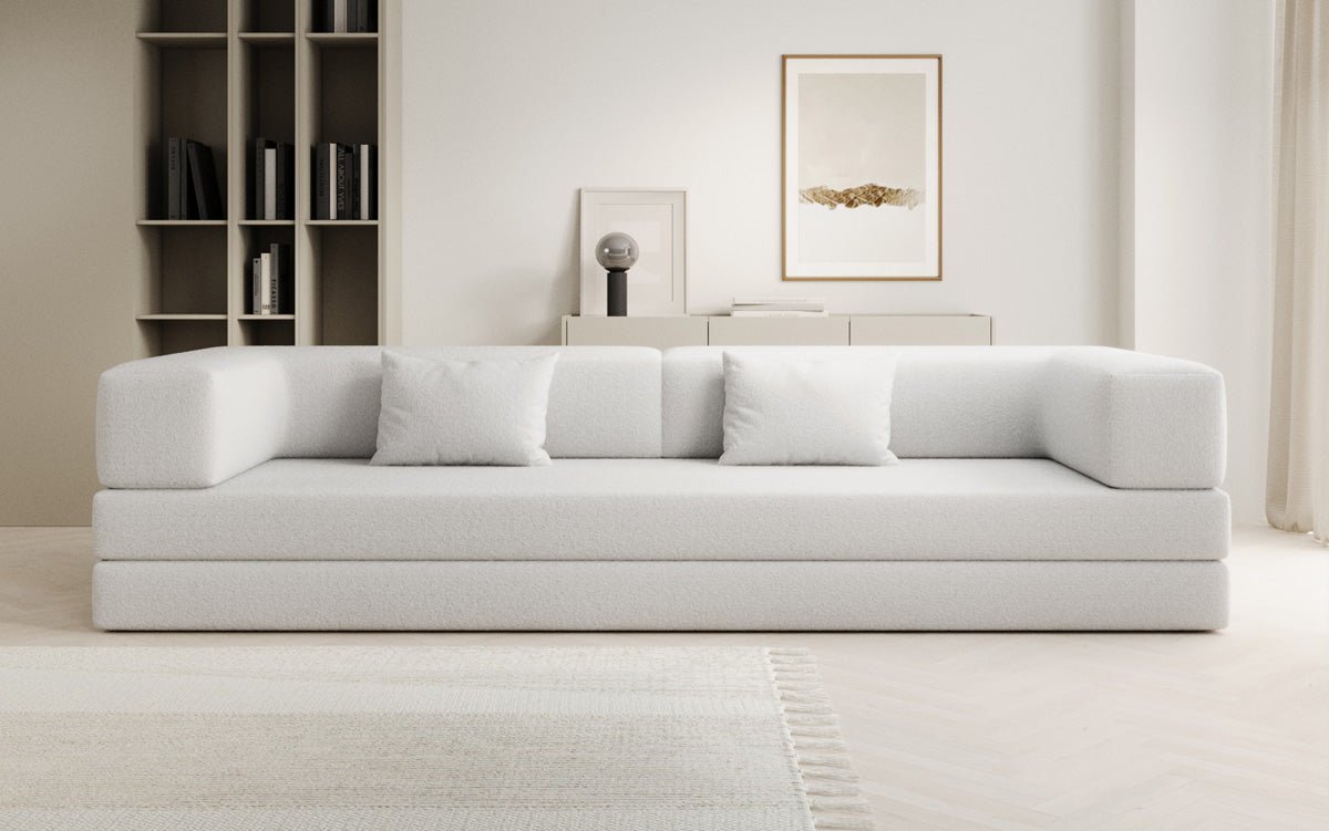 Designer Sofa Lazy 3 Sitzer XXL in Bouclé