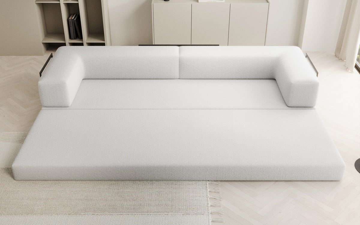 Designer Sofa Lazy 3 Sitzer XXL in Bouclé