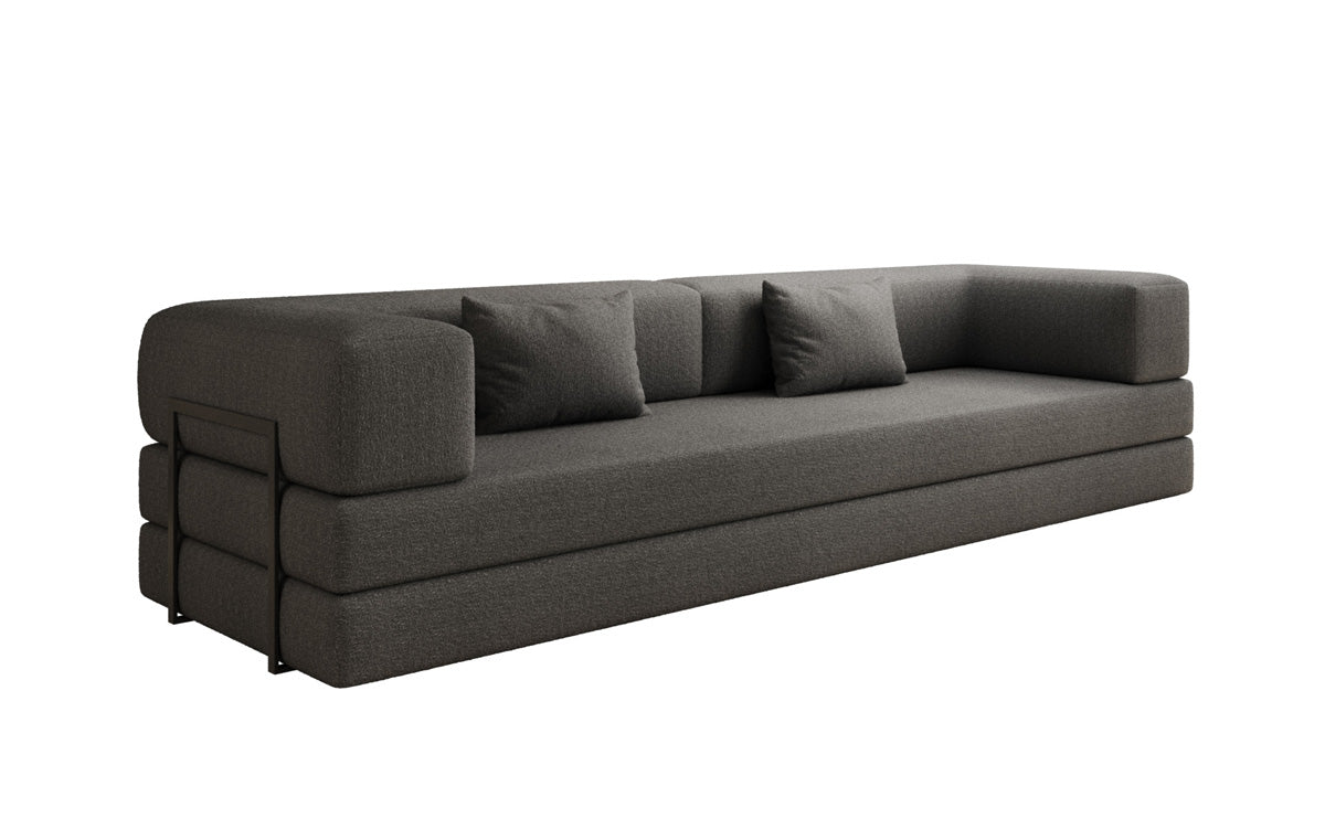 Designer Sofa Lazy 3 Sitzer XXL in Bouclé