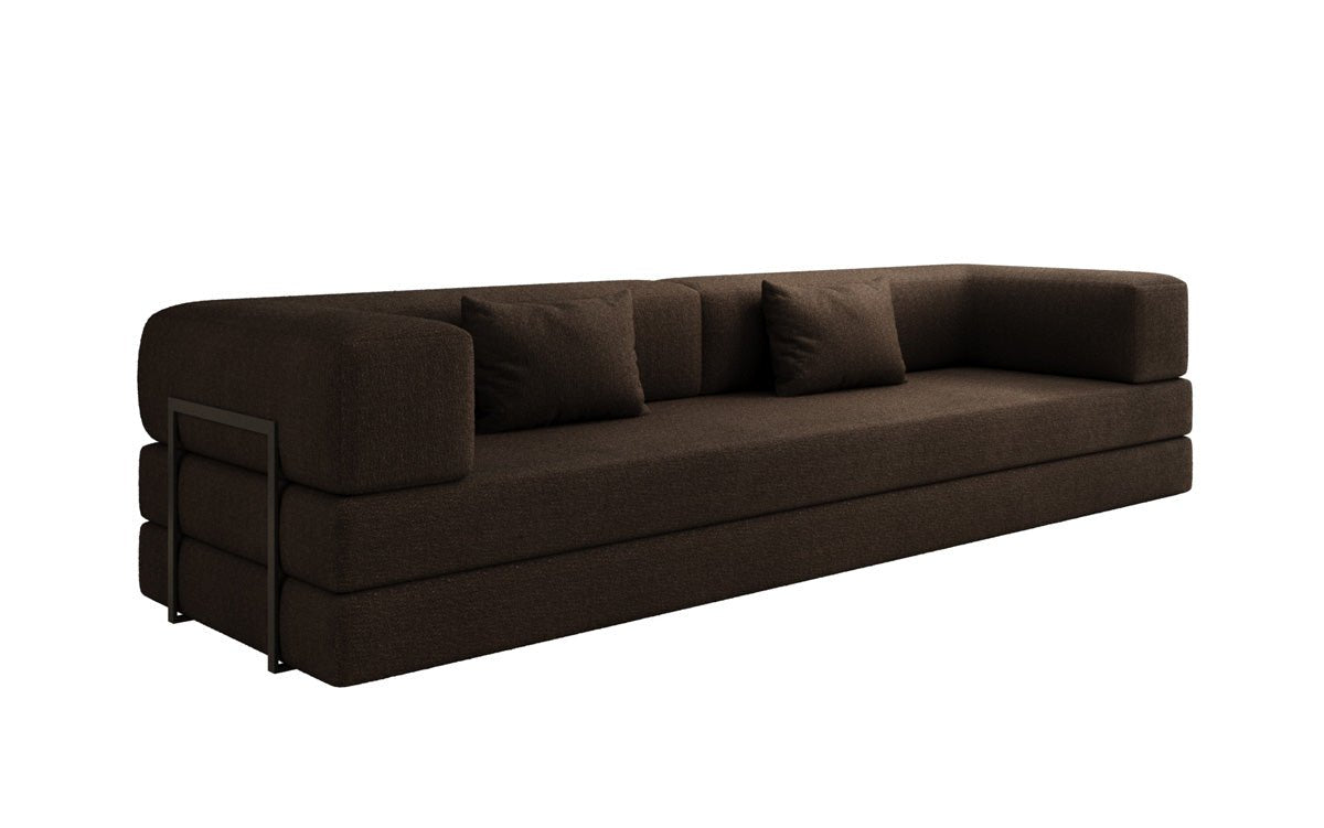 Designer Sofa Lazy 3 Sitzer XXL in Bouclé