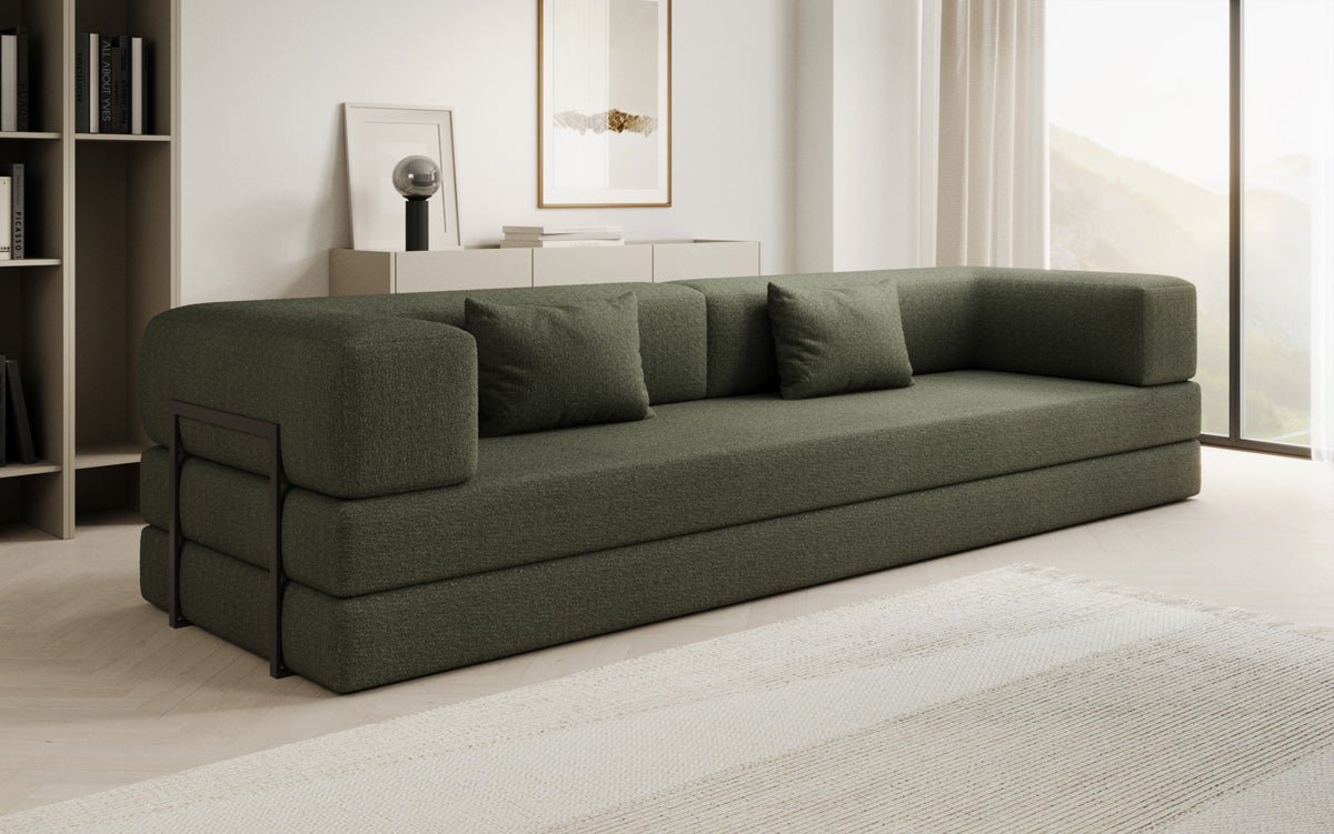Designer Sofa Lazy 3 Sitzer XXL in Bouclé