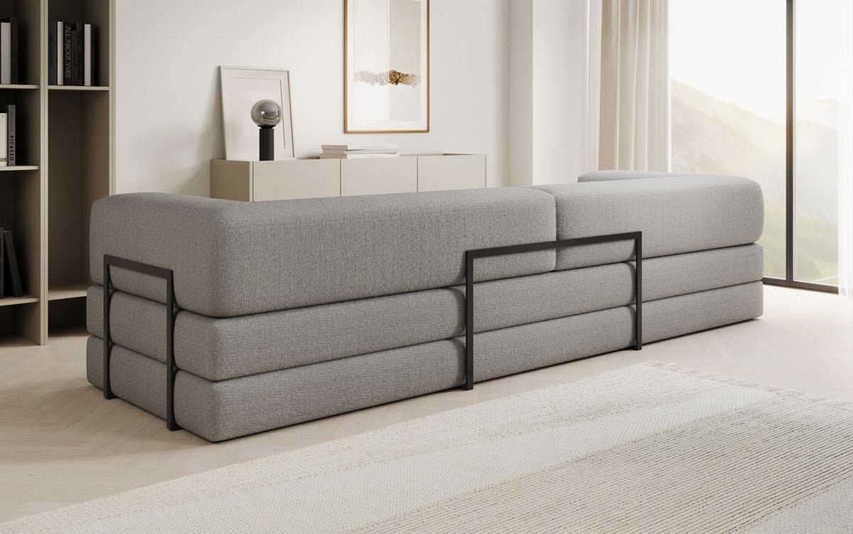 Designer Sofa Lazy 3 Sitzer XXL in Bouclé