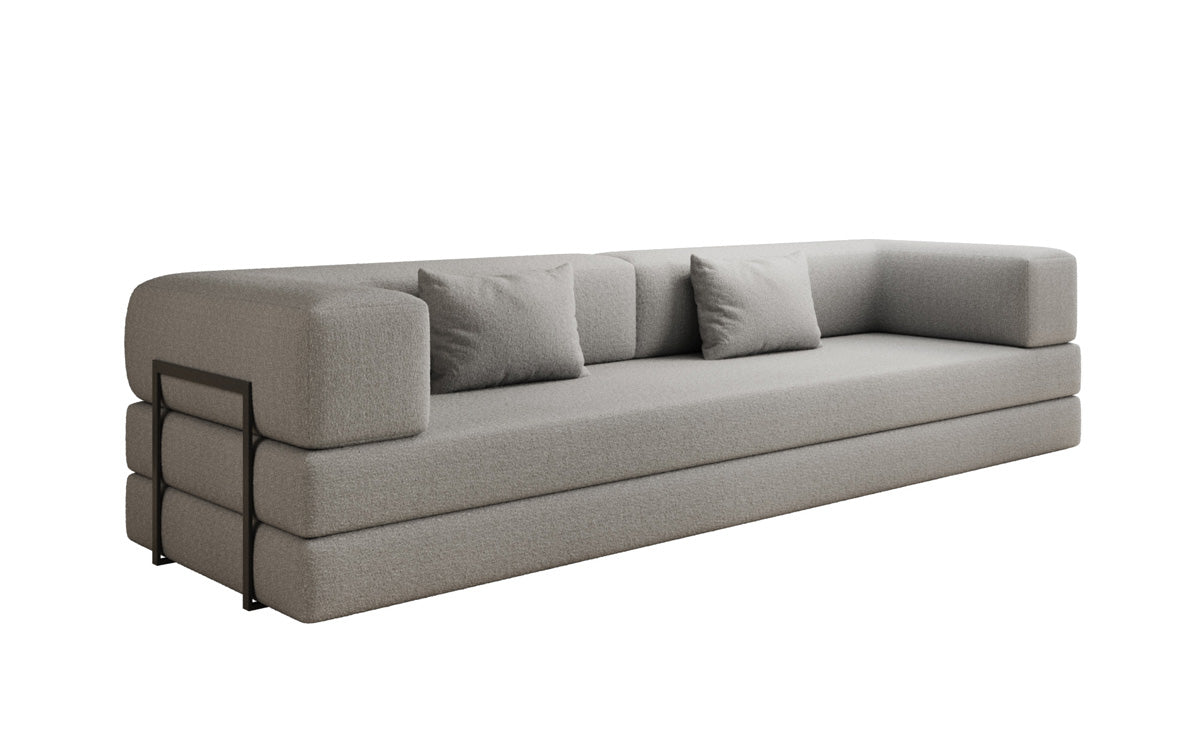 Designer Sofa Lazy 3 Sitzer XXL in Bouclé