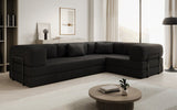 Designer Sofa Lazy L geschlossen in Bouclé