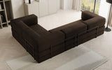Designer Sofa Lazy L geschlossen in Bouclé