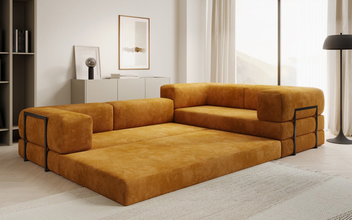 Designer Sofa Lazy L geschlossen in Cord