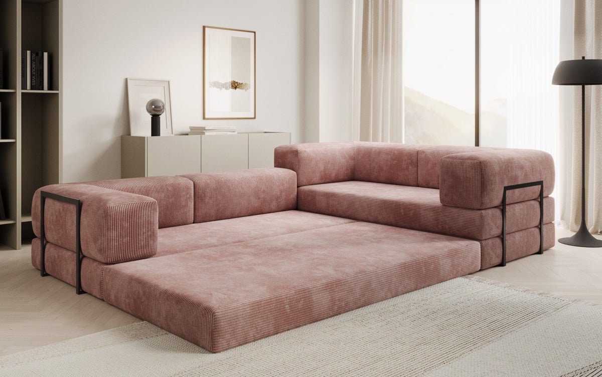 Designer Sofa Lazy L geschlossen in Cord