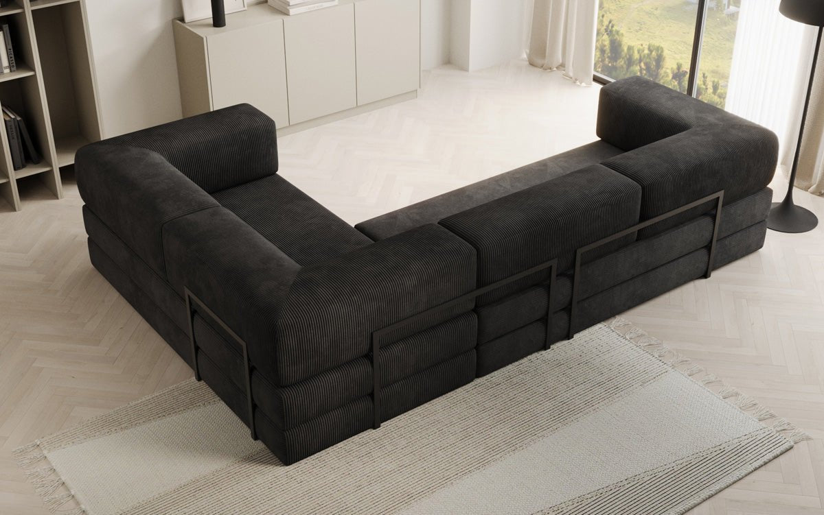 Designer Sofa Lazy L geschlossen in Cord