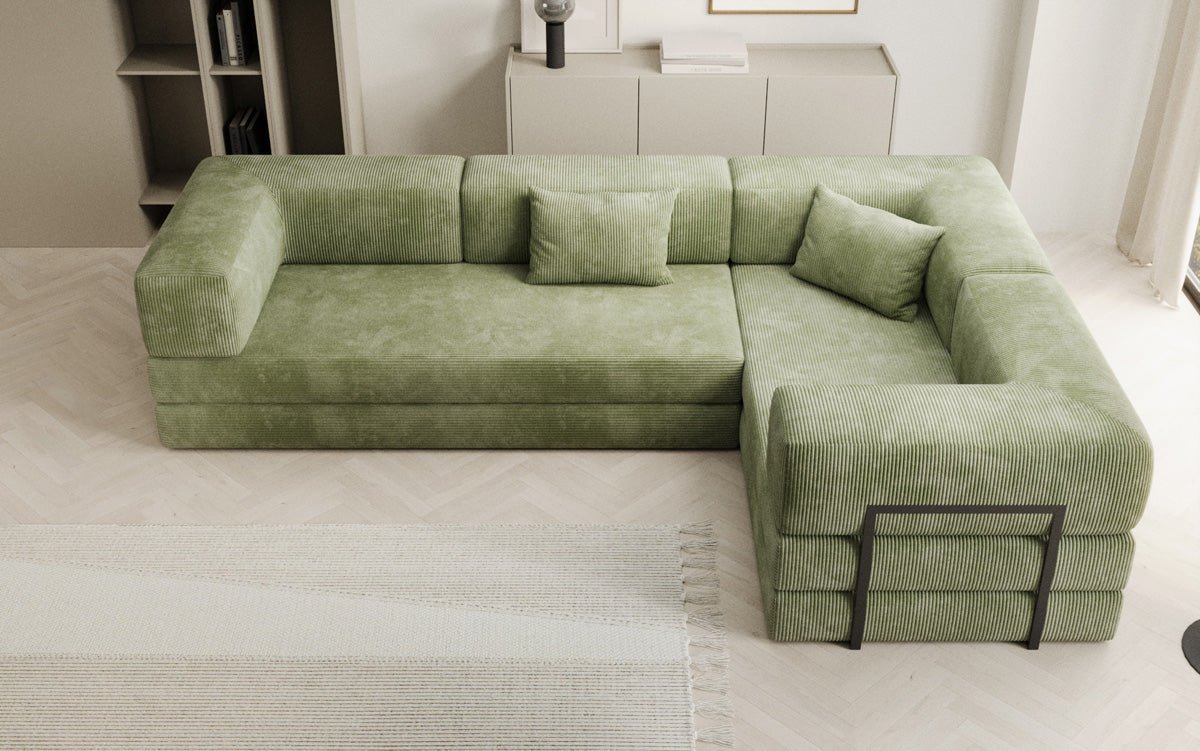 Designer Sofa Lazy L geschlossen in Cord