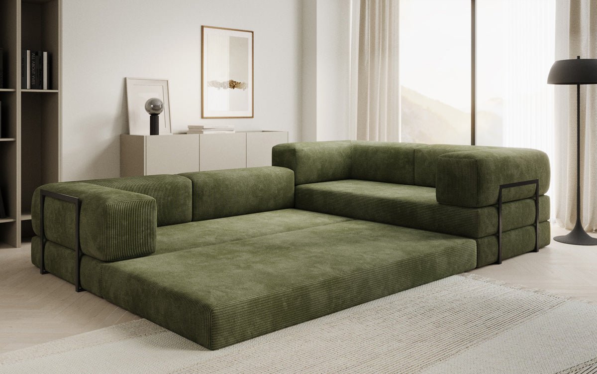 Designer Sofa Lazy L geschlossen in Cord