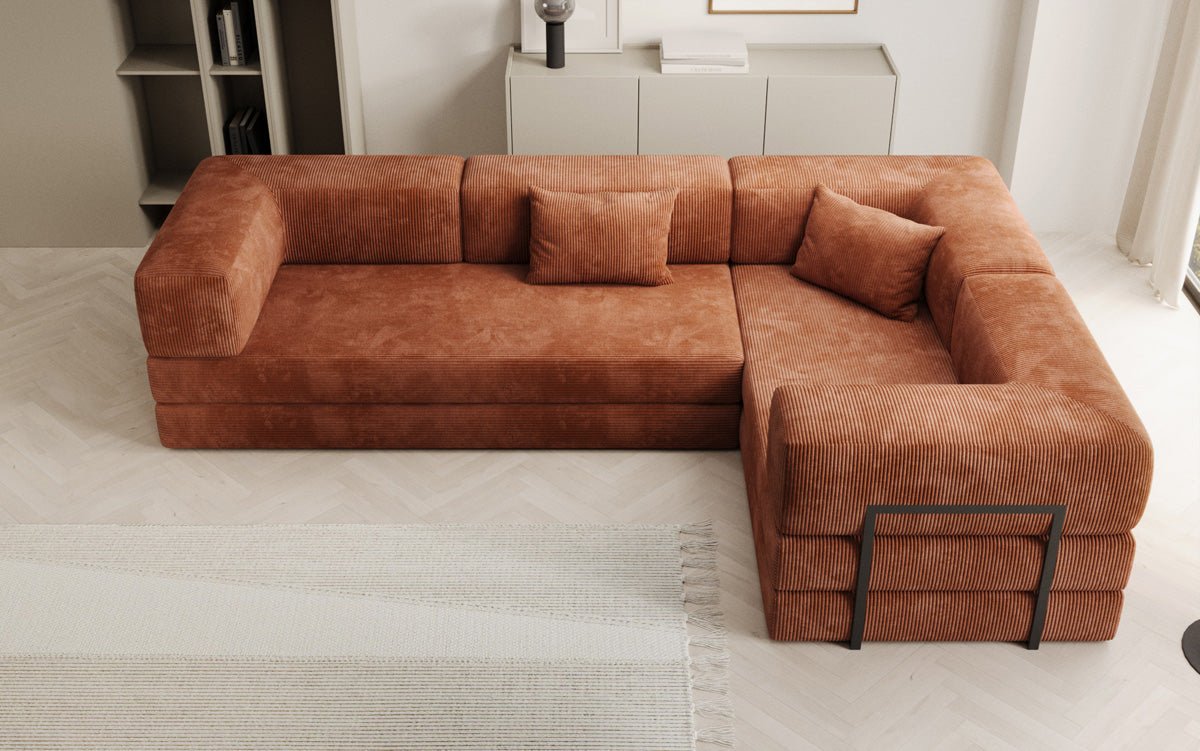 Designer Sofa Lazy L geschlossen in Cord