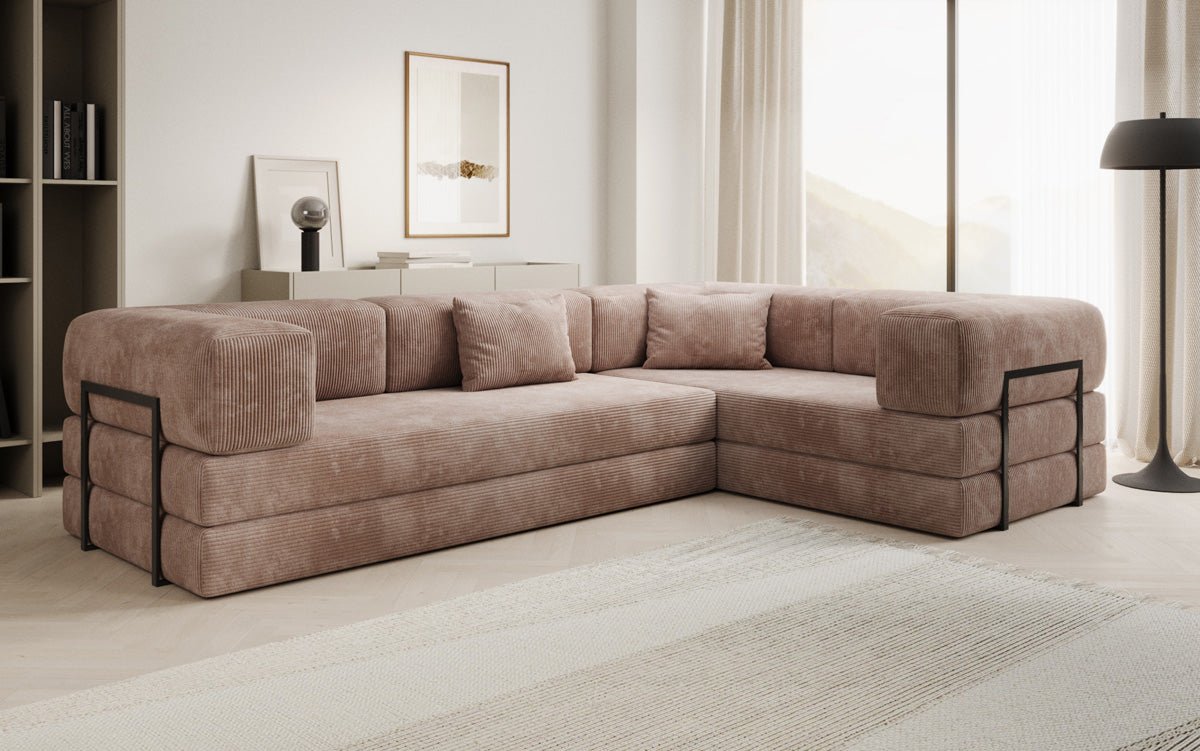 Designer Sofa Lazy L geschlossen in Cord