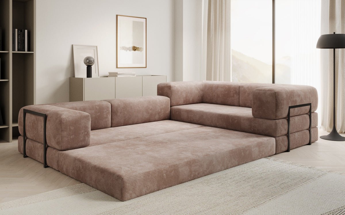 Designer Sofa Lazy L geschlossen in Cord