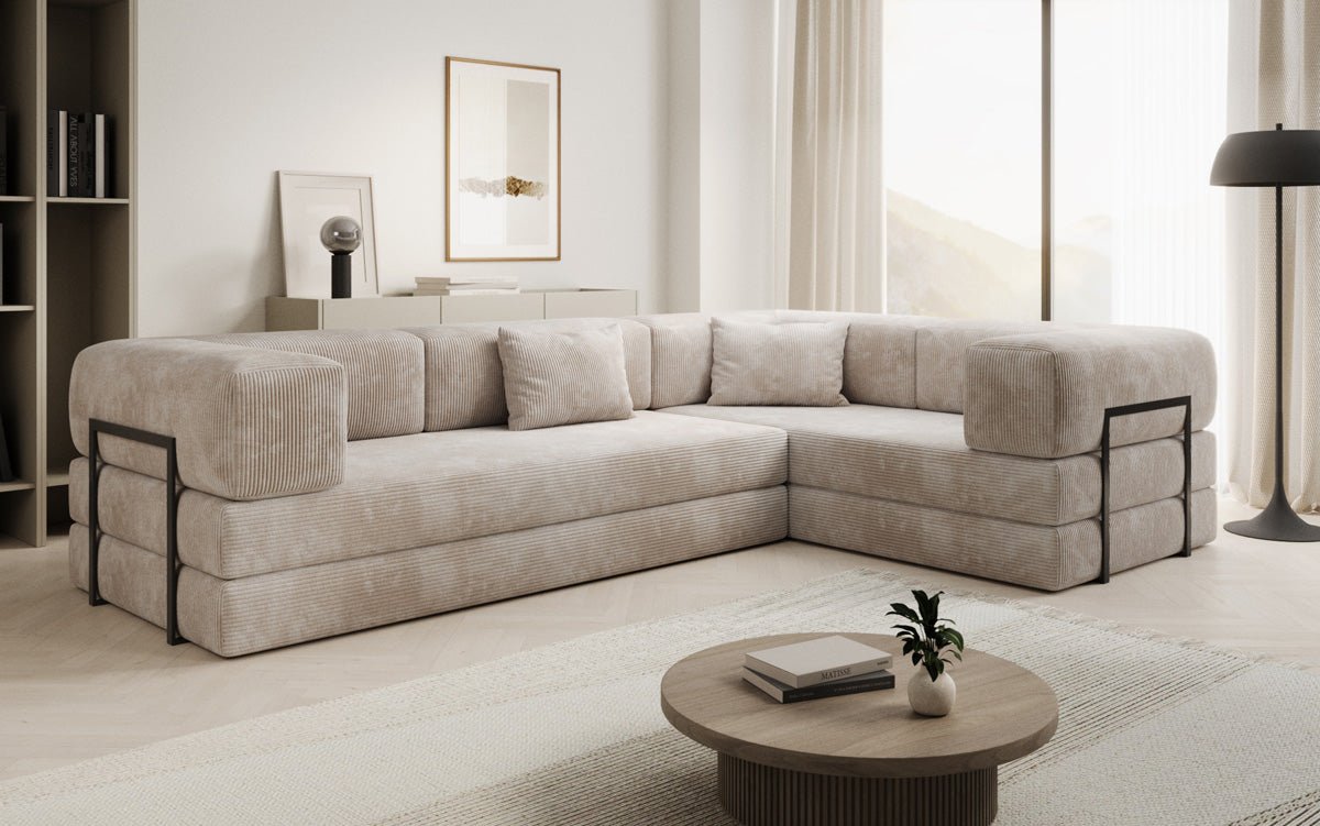 Designer Sofa Lazy L geschlossen in Cord