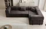 Designer Sofa Lazy L geschlossen in Samt