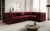 Designer Sofa Lazy L geschlossen in Samt